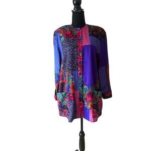 MAGGIE SHEPHERD Vintage Multicolor Blazer Size Medium